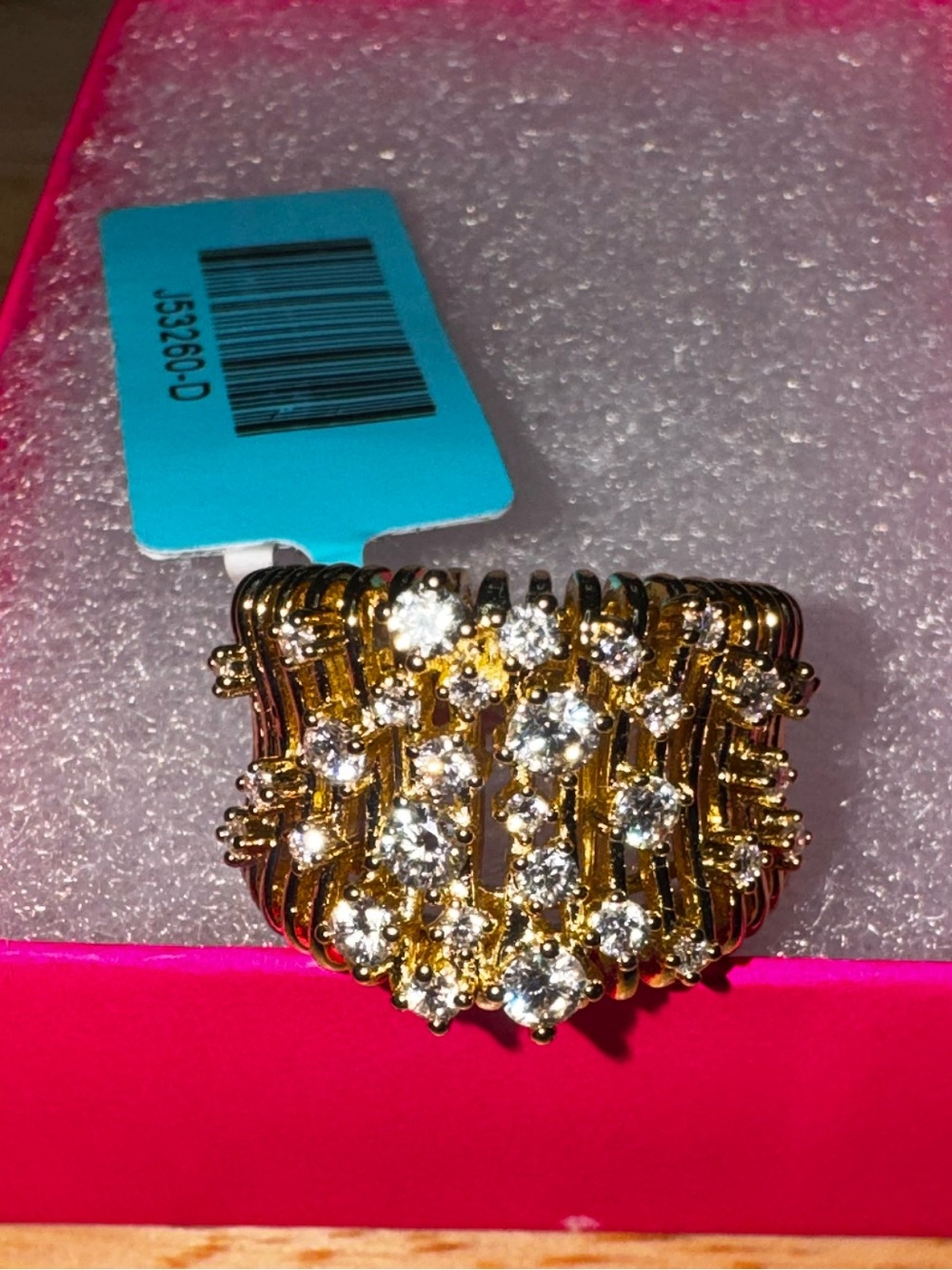 Gold filled moissanite Statement Ring